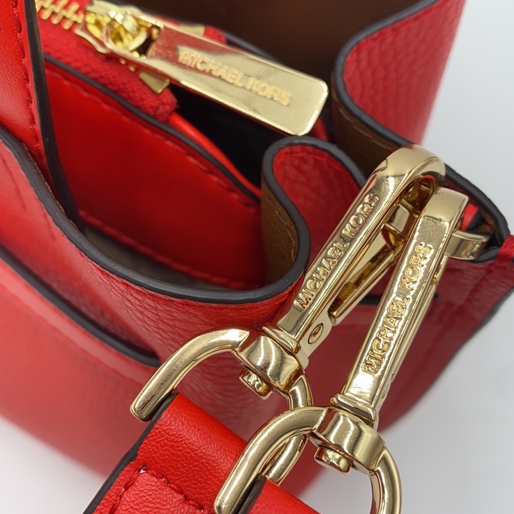 MICHAEL KORS EMILIA SMALL SATCHEL DARK SANGRIA - Picture 15 of 16